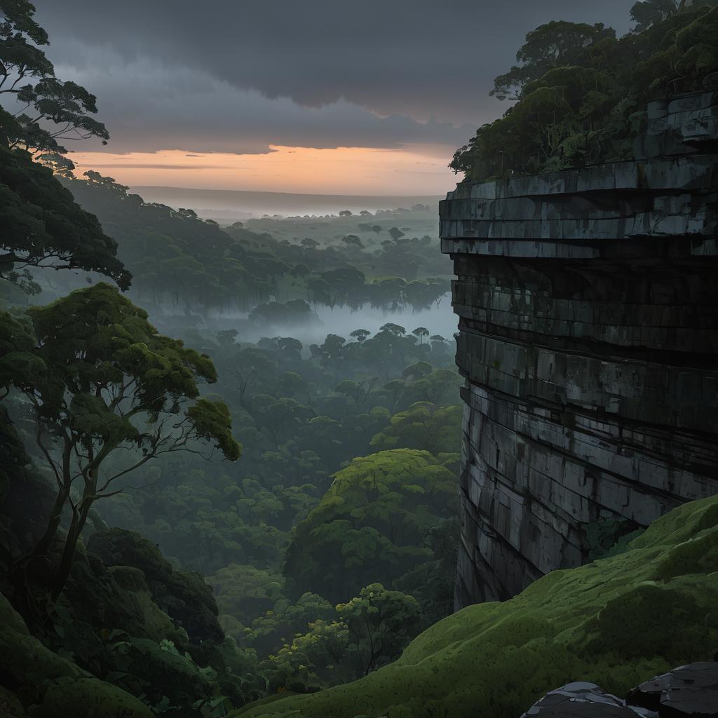 Misty Twilight in a Hidden Grotto