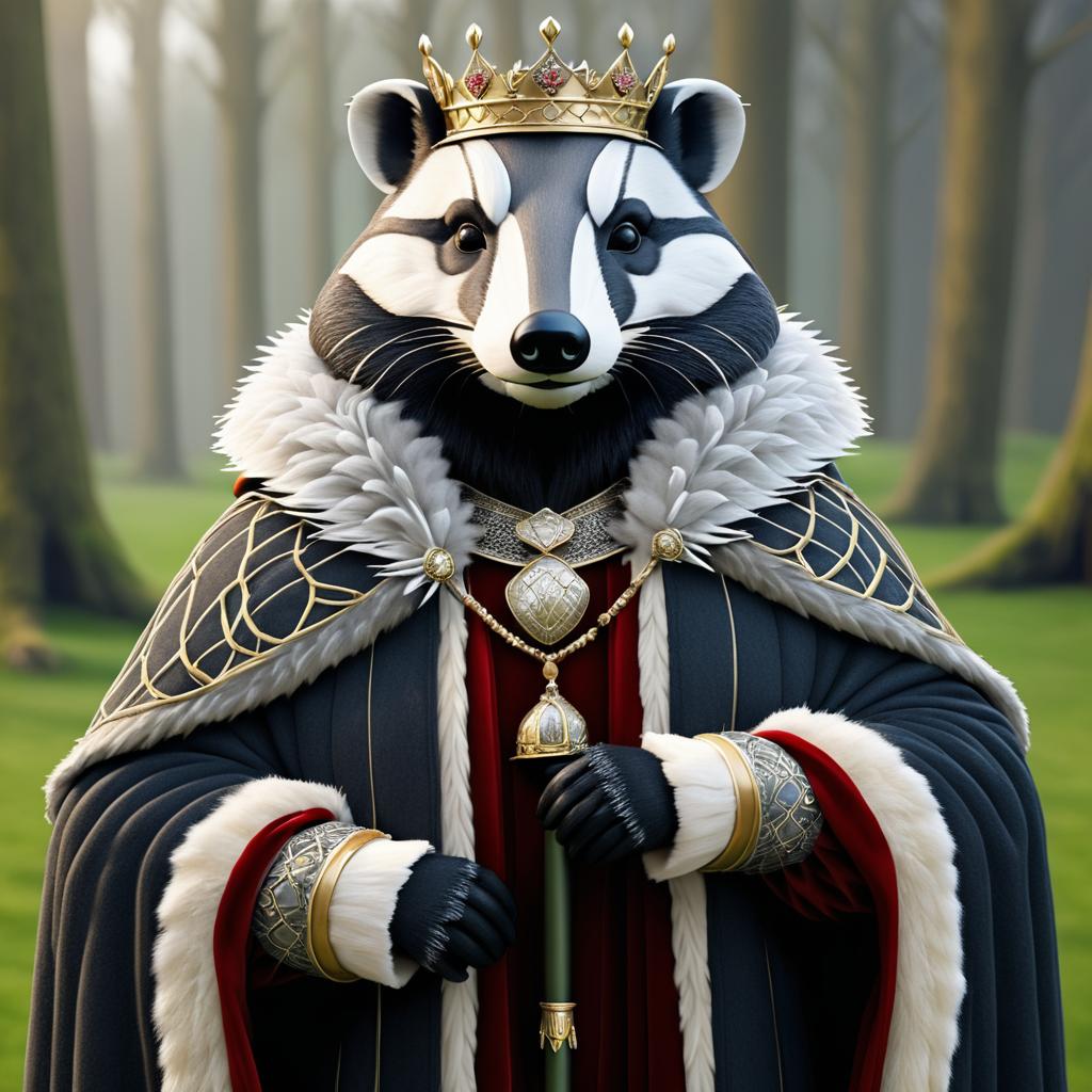 Noble Badger King in Majestic Cloak