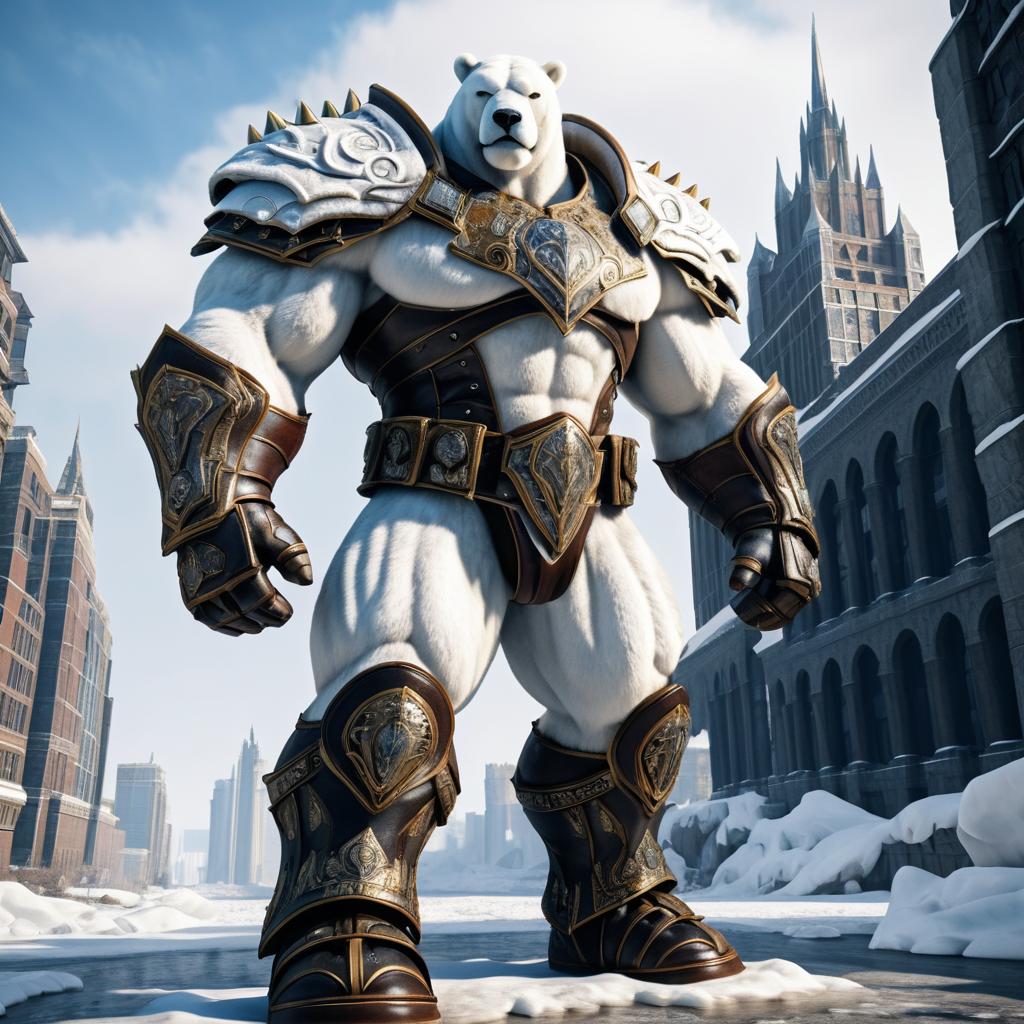 Epic Titan Polar Bear in Battle Arena