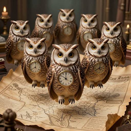 Parliament of Owls Weaving Destiny