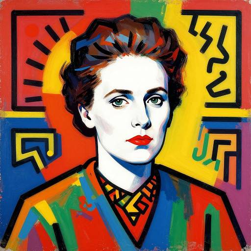 Colorful Abstract Pop Art Portrait