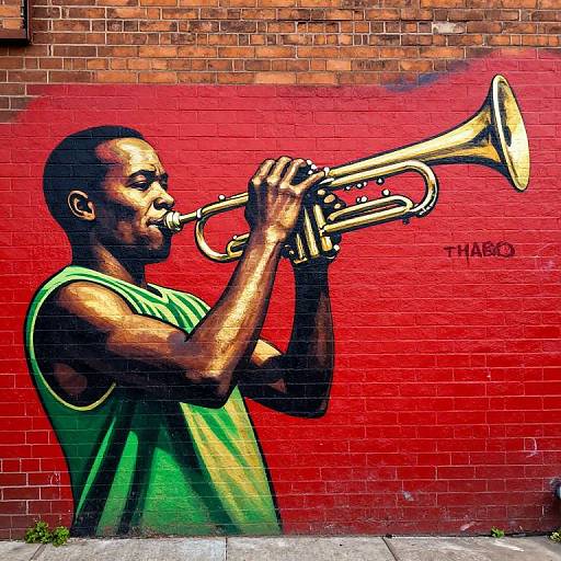 Psychedelic Musician Street Art Mural