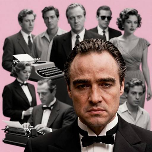 Godfather-Style Vintage Movie Collage Poster