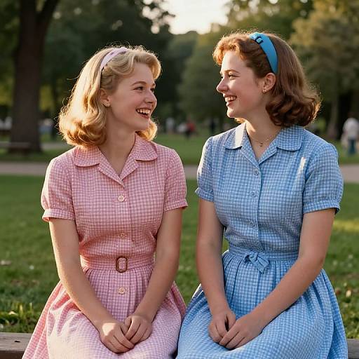 Victorious Swedish Girls Laughing in Park