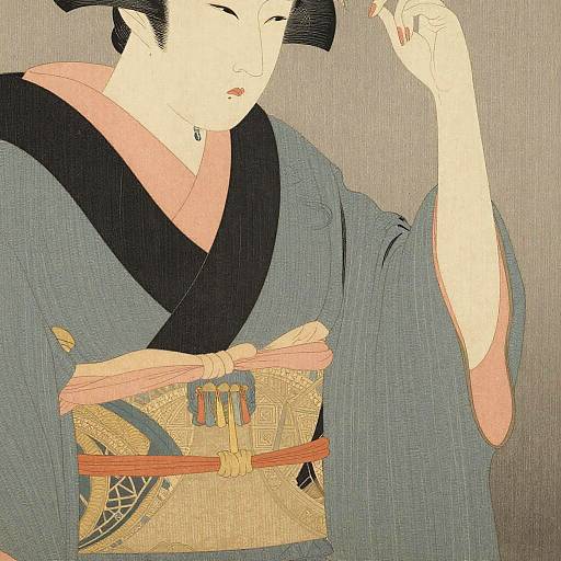 Vintage Ukiyo-e Geisha Kimono Reveal