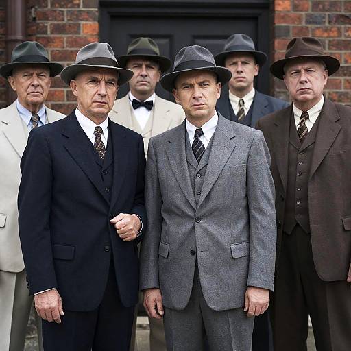 1940s Group Photo in Vintage Suits