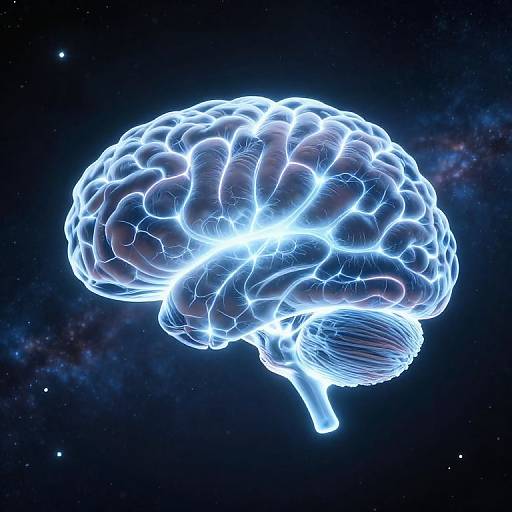 Luminous Brain-Shaped Celestial Entity