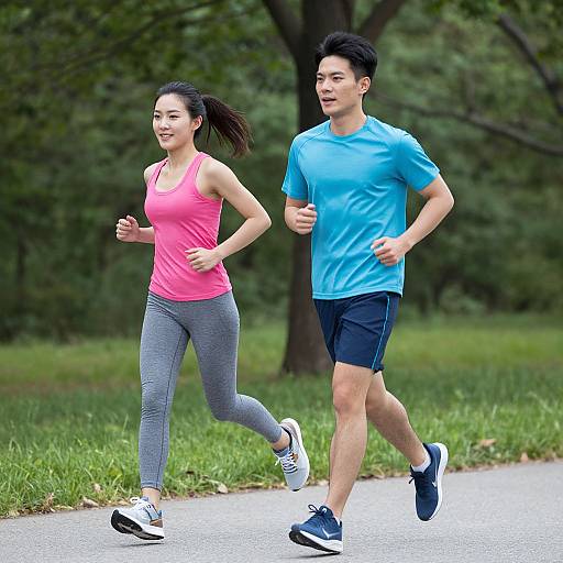 Young Couple Exercising Together
