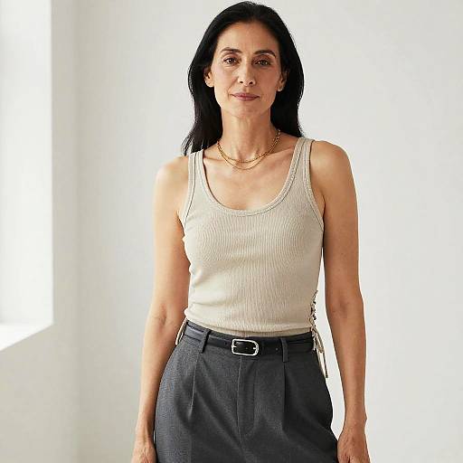 Chic Middle-Aged Woman Fashion Portrait