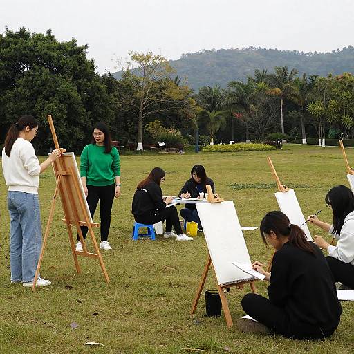 Women Creating Art in Nature's Embrace