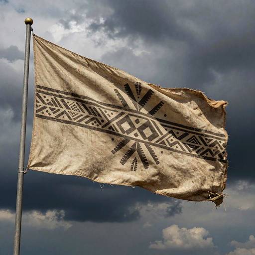 Anarcho Primitivism Flag in Storm