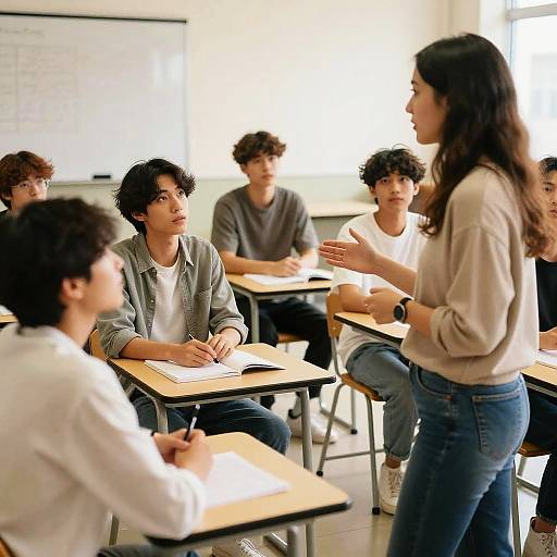 Casual Classroom Discussion Among Young Adults