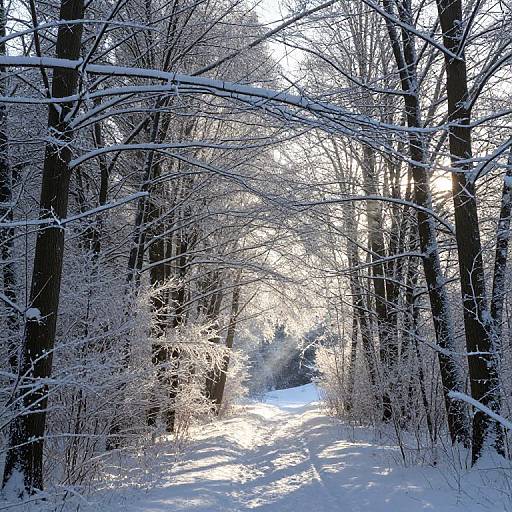 Ethereal Winter Forest Path