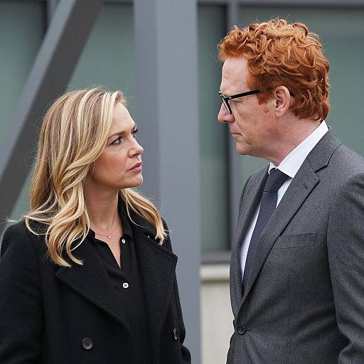 Serious Encounter: Man and Woman Portrait