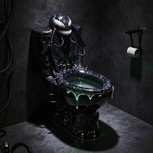 Futuristic Venom-Infused Toilet Design