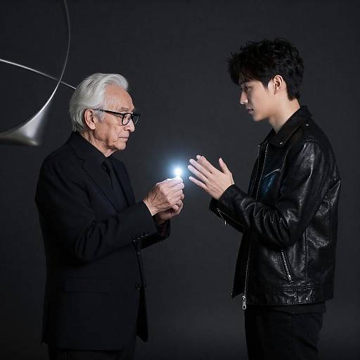 Photograph: Elder Man with Glowing Artifact