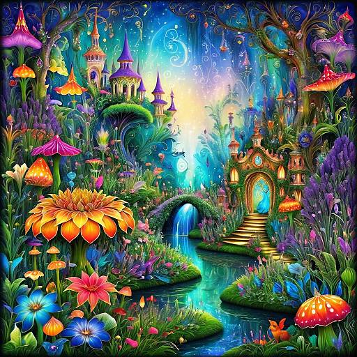 Enchanted Garden of Fantastical Creatures