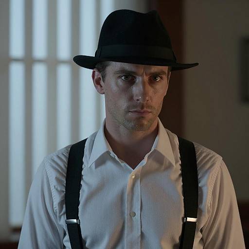 Dramatic Portrait of a Somber Man