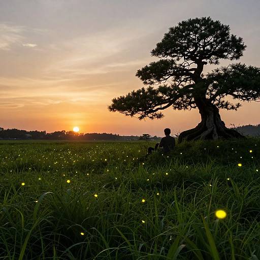 Twilight Fireflies by Bonsai Tree
