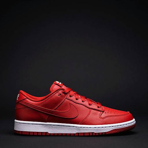 Red Nike Sneakers on Black Background