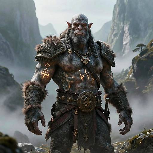 Epic Goliath Barbarian Portrait