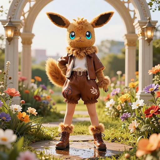 Elegant Togekiss-Inspired Cosplay in Meadow