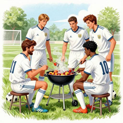 Crayon Art Soccer Team BBQ