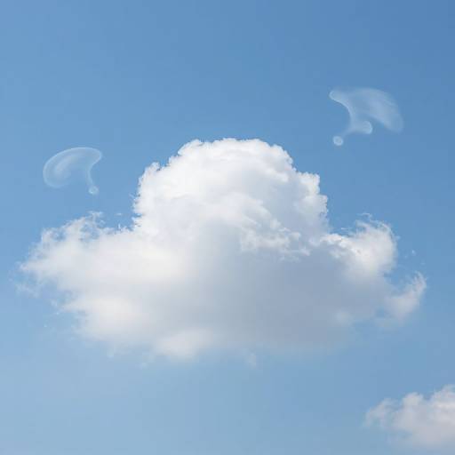 Serene Cumulus Cloud Digital Artwork