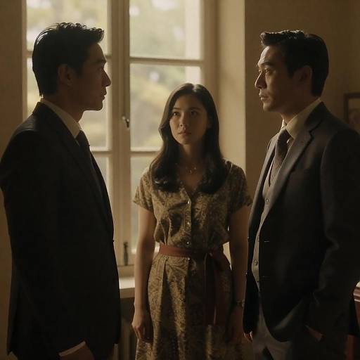 Intense Expressions in Dimly Lit Room