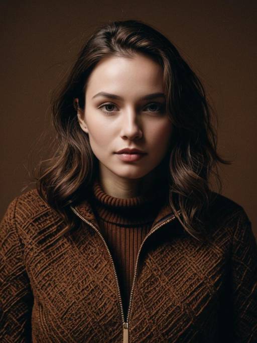 Woman in Brown Aesthetic Outfit