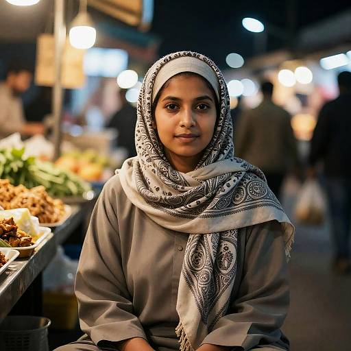 Street Food Vendor at Night Market