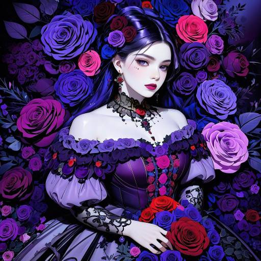 Dark Romantic Elegance: Fantasy Portrait