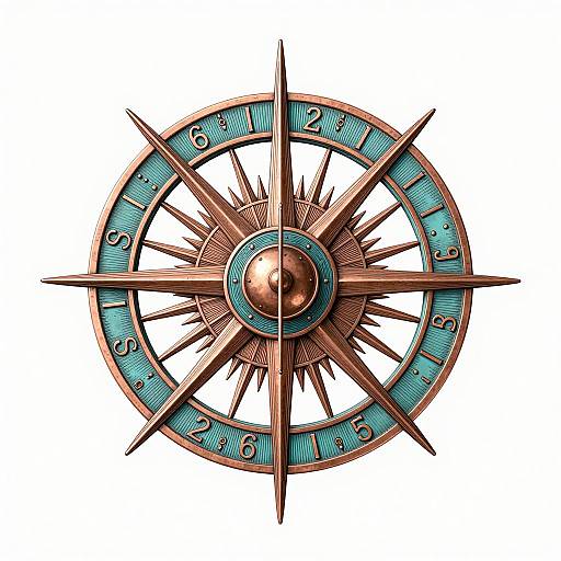 Steampunk Renaissance Sundial Sculpture Illustration