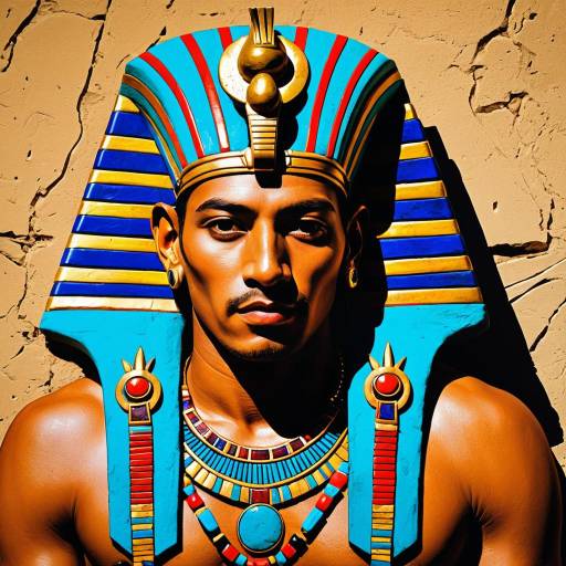 Modern Portrait of Pharaoh in Ancient Egyptian Style