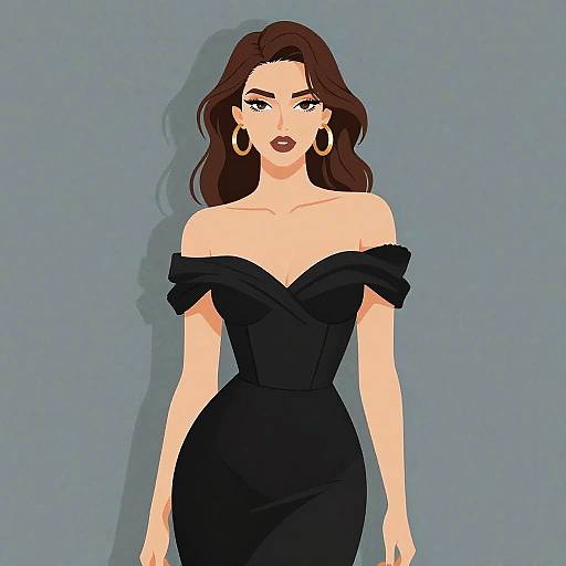 Erotic Woman Illustration Fusion Style