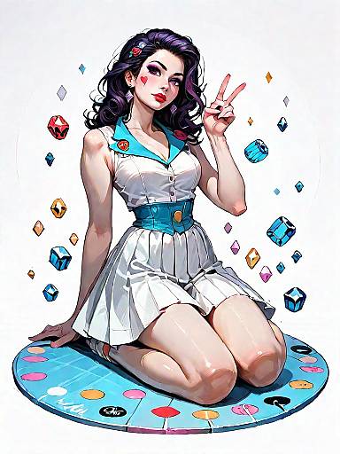 Glamorous Woman in Elegant Red Gown