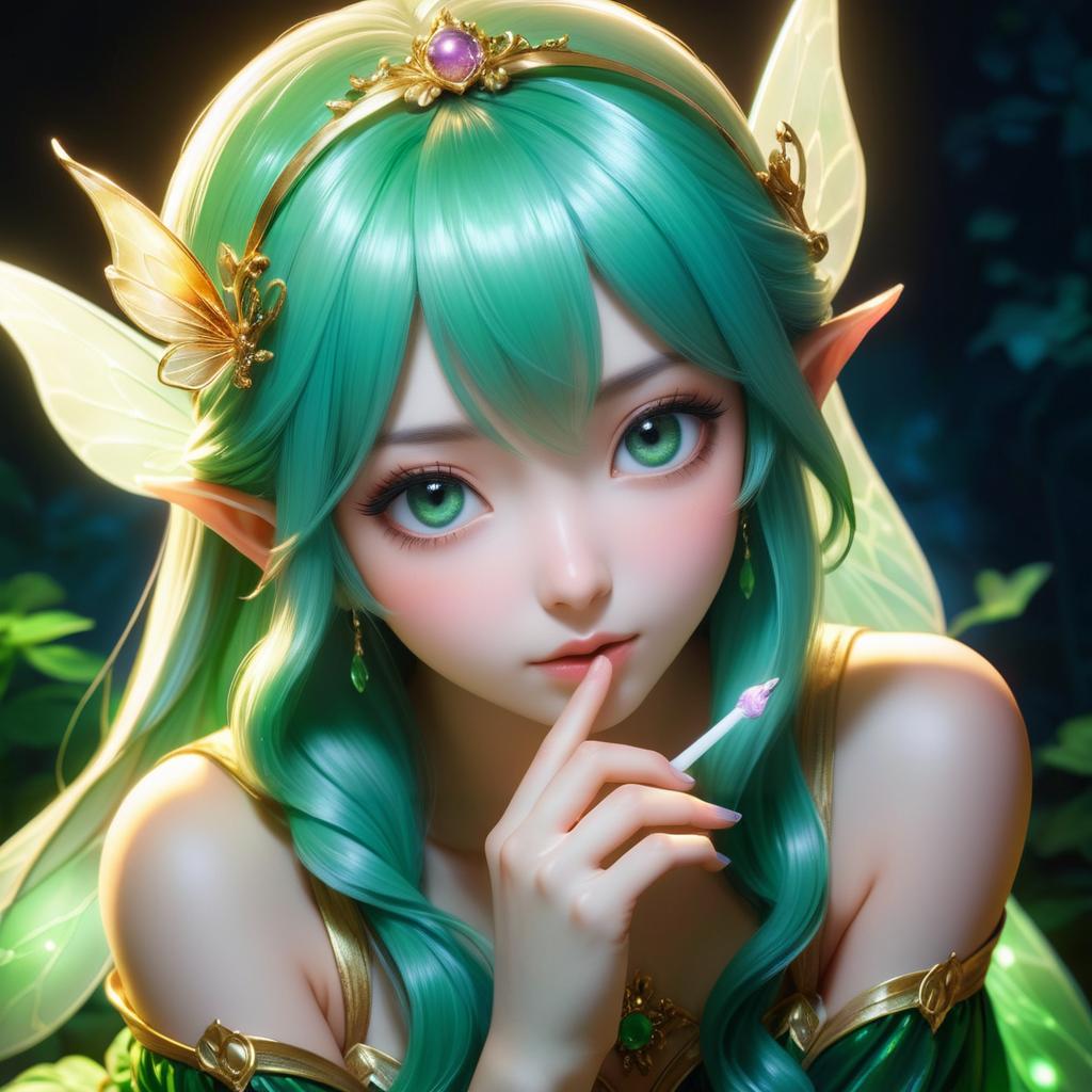 Mischievous Fairy in Ultra-Detailed Art