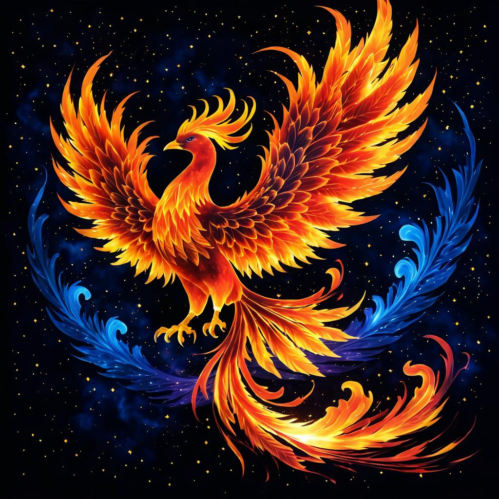 Phoenix Rising: Celestial Fire Artwork