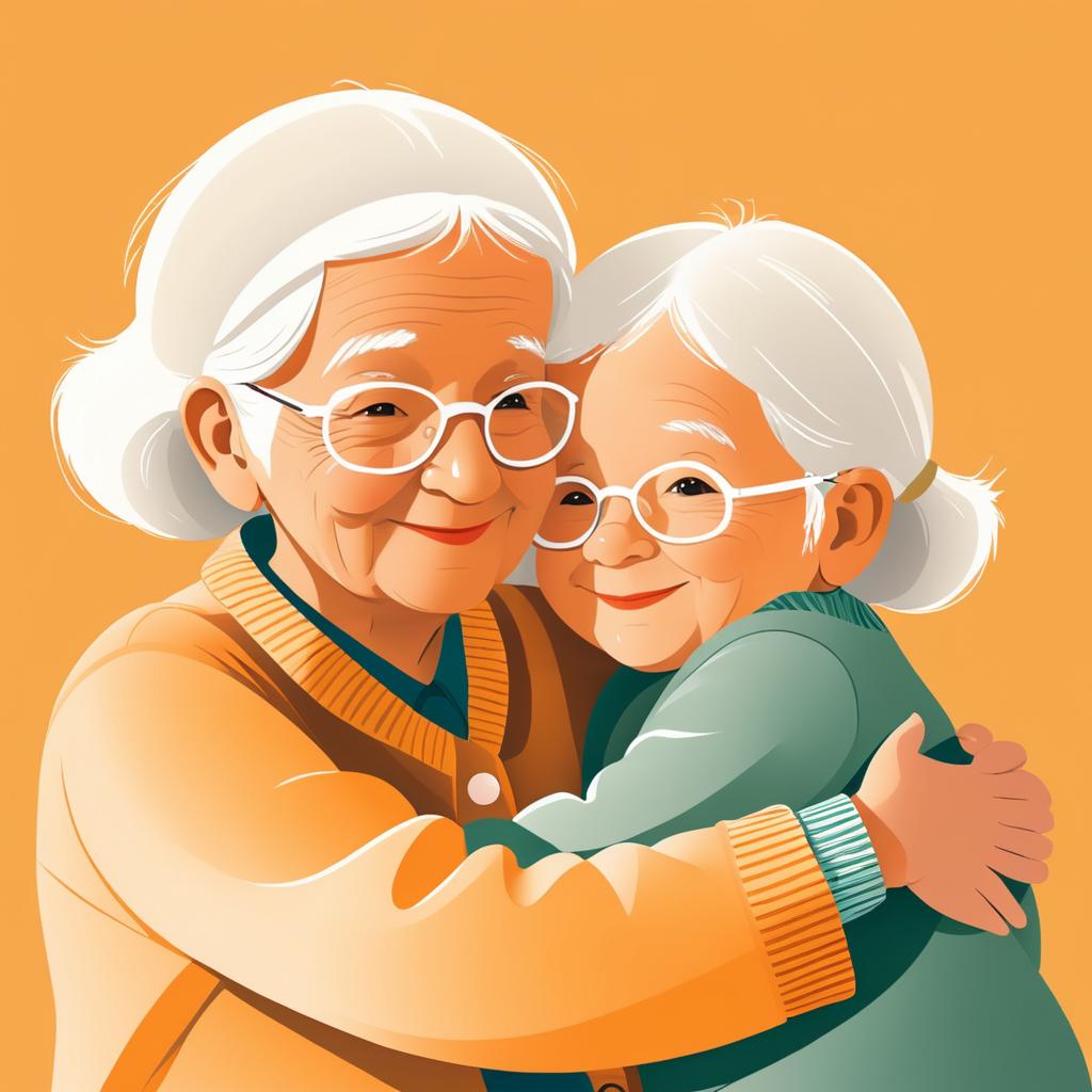 Heartwarming Hug Between Generations