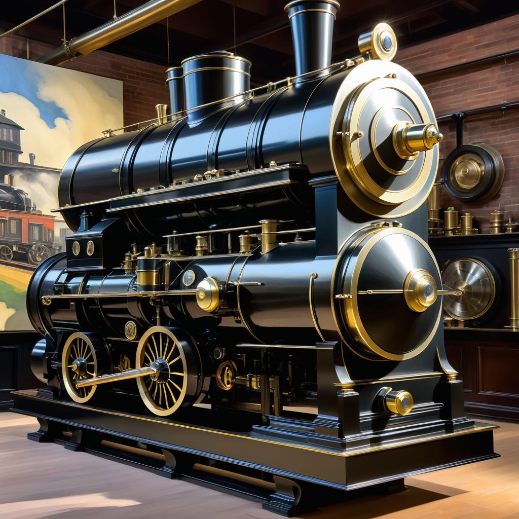 Steam Engine Masterpiece in Iconic Styles