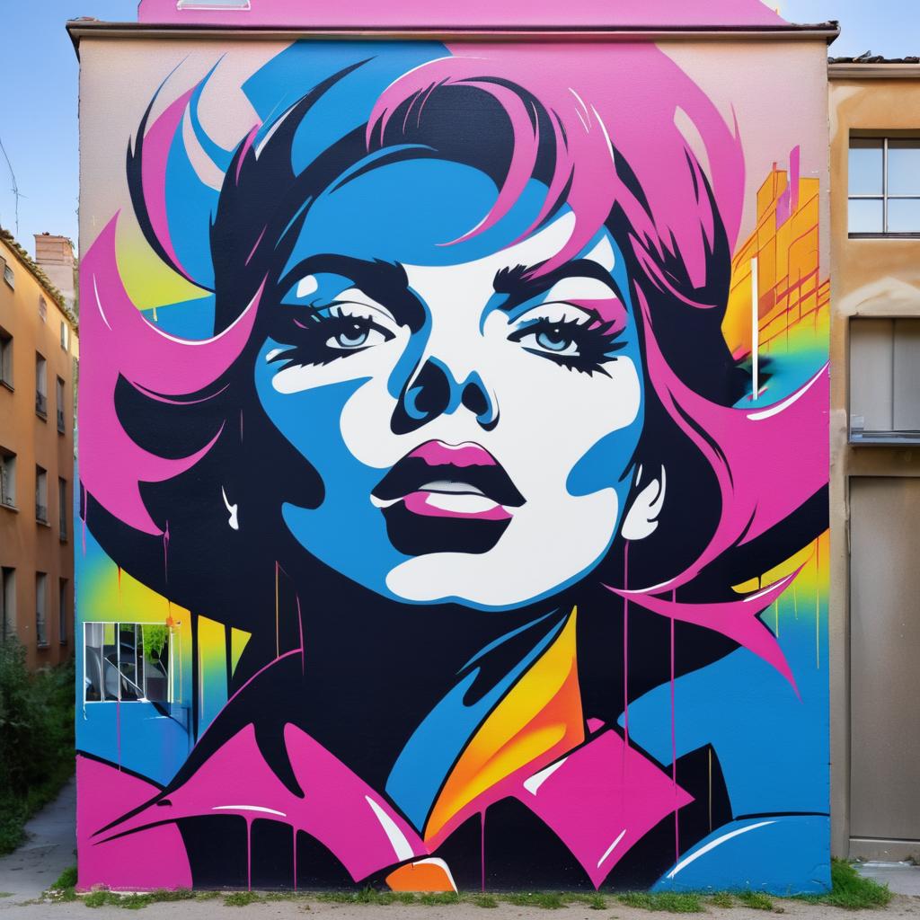 Vibrant Urban Art with Thick Spray Paint