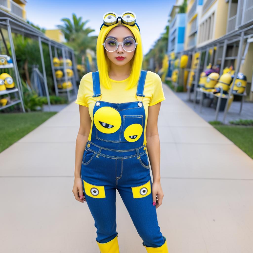 Halloween Minion Transformation Makeup Concept