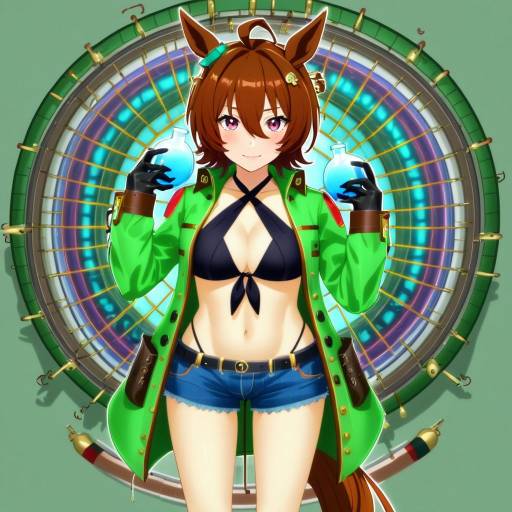 Illustration of Agnes tachyon (lunatic lab) (umamusume), umamusume in the style of Miko (royal milk)