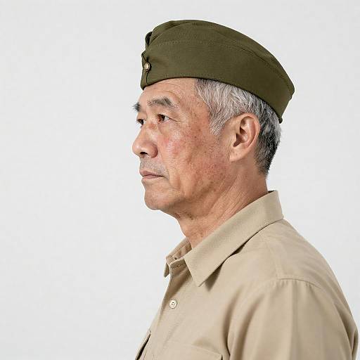 Serious Middle-Aged Man in Uniform