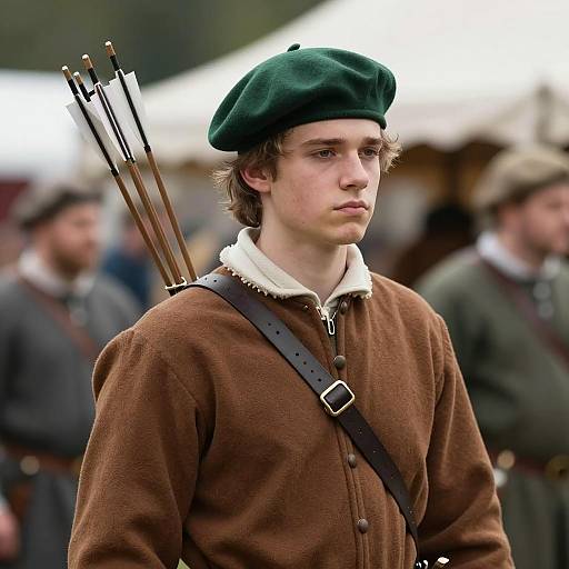 Young Archer at Medieval Fair Scene