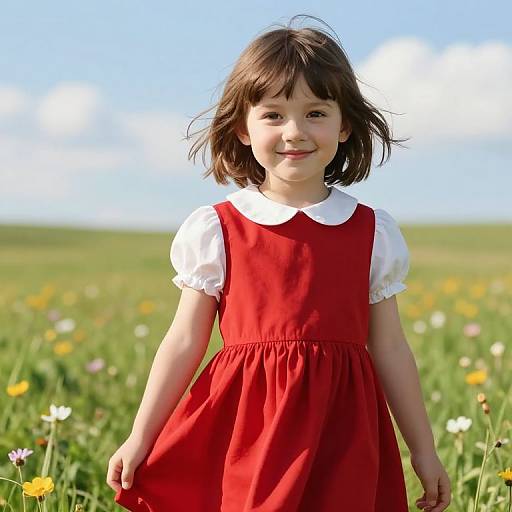 Young Girl in Sunny Meadow