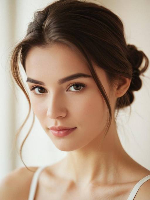 Elegant Close-Up Portrait of Young Woman