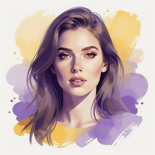 Vibrant Abstract Portrait of Woman