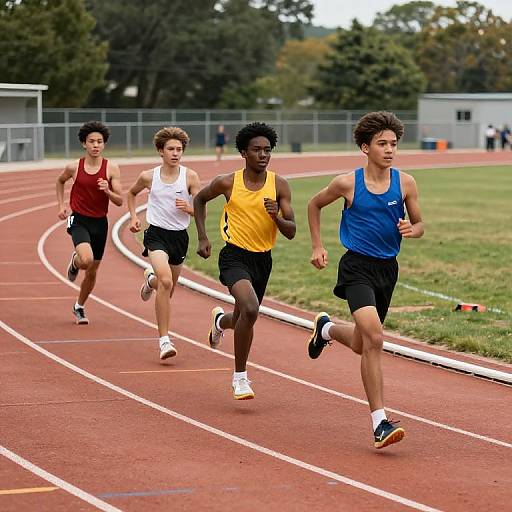Teenagers Racing on Dirt Track