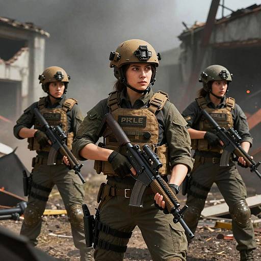 Siege Female Operators in Urban Battle